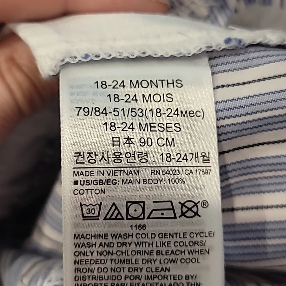 NWT Baby GAP Striped Ruffle Cotton shorts 18-24m Blue White